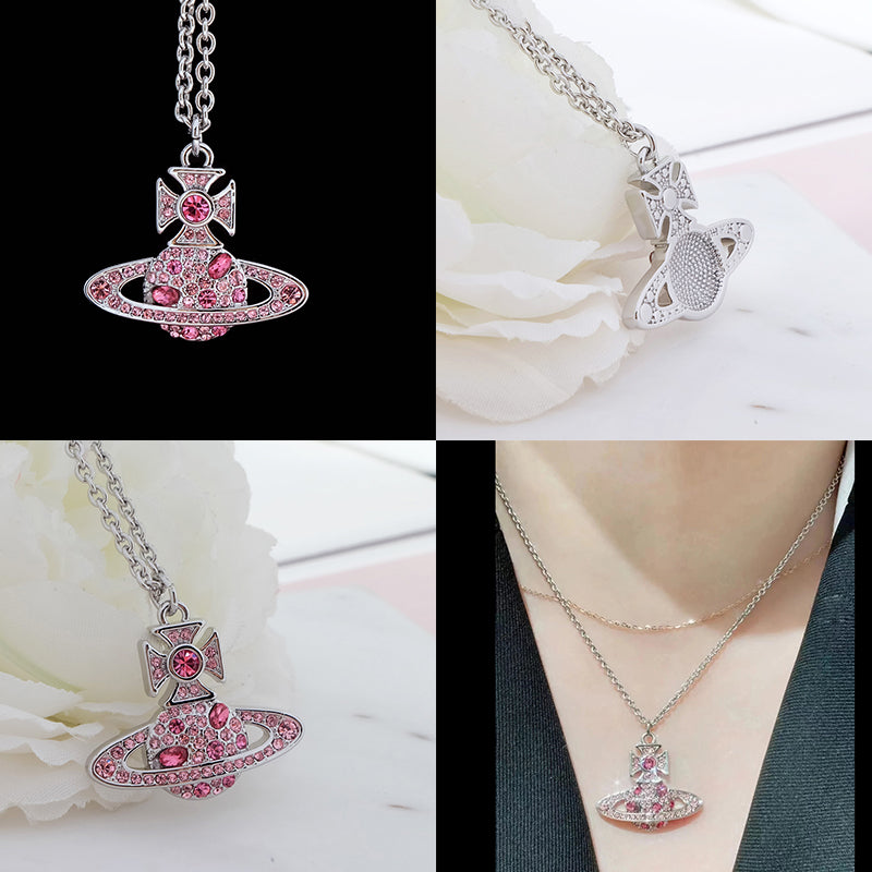 Colored Multi Gemstone Orb Pendant Necklace (6 Colors)