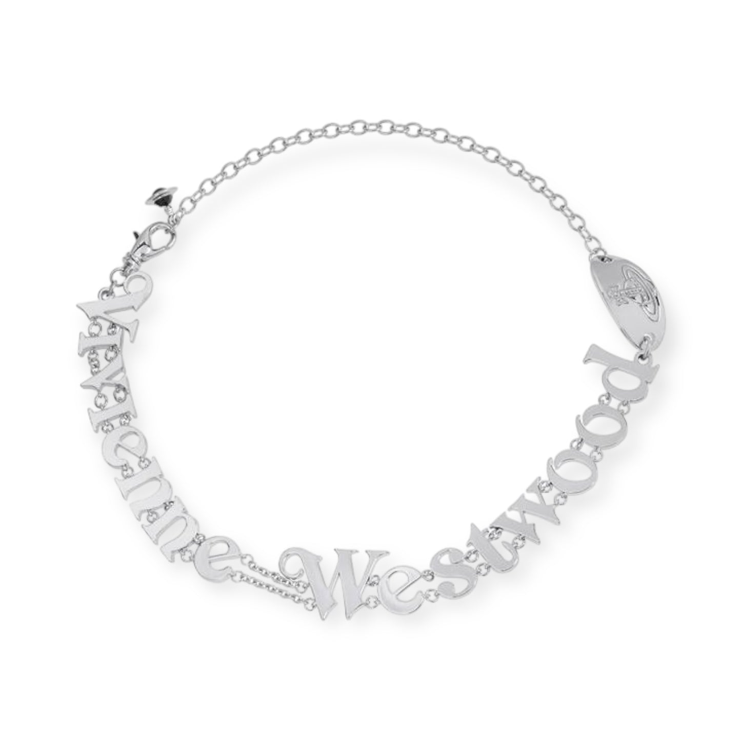 Curved Spellout Letters Statement Name Double Chain Gold & Silver (2 Colors)