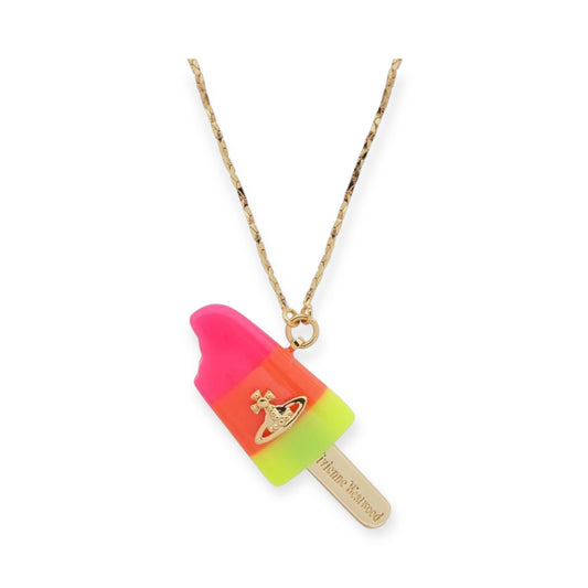 Ice Cream Lolly Colorful Orb Pendant Necklace