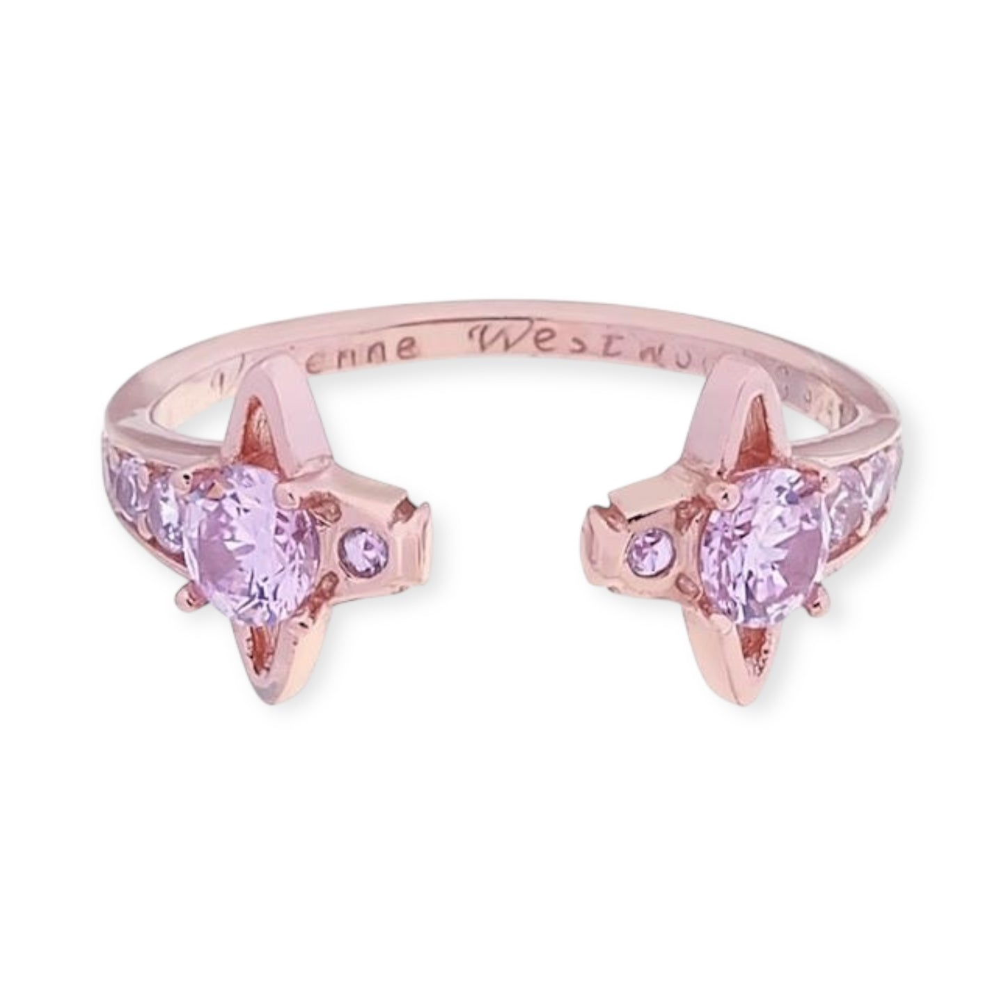 Double Mini Orb Gem Stud Open End Ring (4 colors)