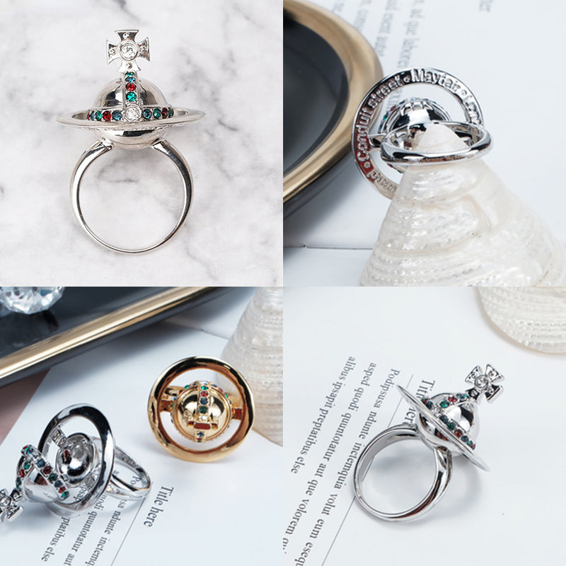 Opening Locket Orb Pendant Ring Gold & Silver (2 colors)