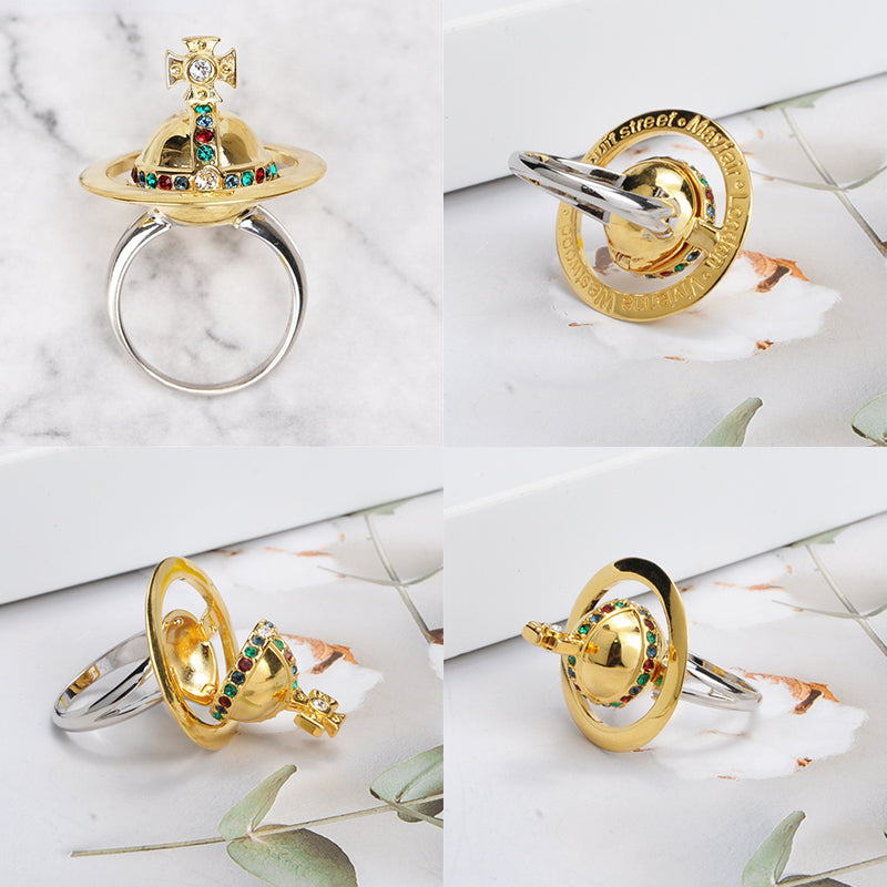 Opening Locket Orb Pendant Ring Gold & Silver (2 colors)
