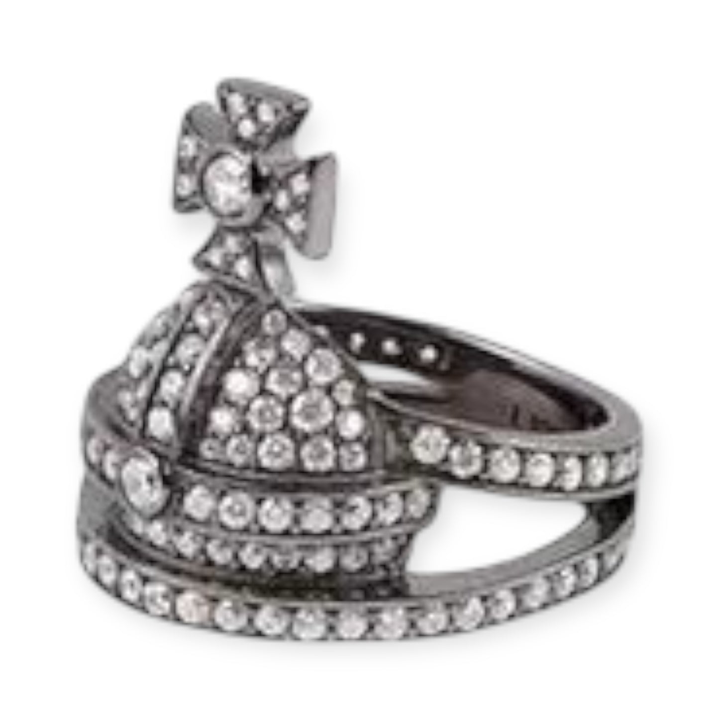 Gem Studded Encrusted Orb Design Cluster Ring (3 Colors)