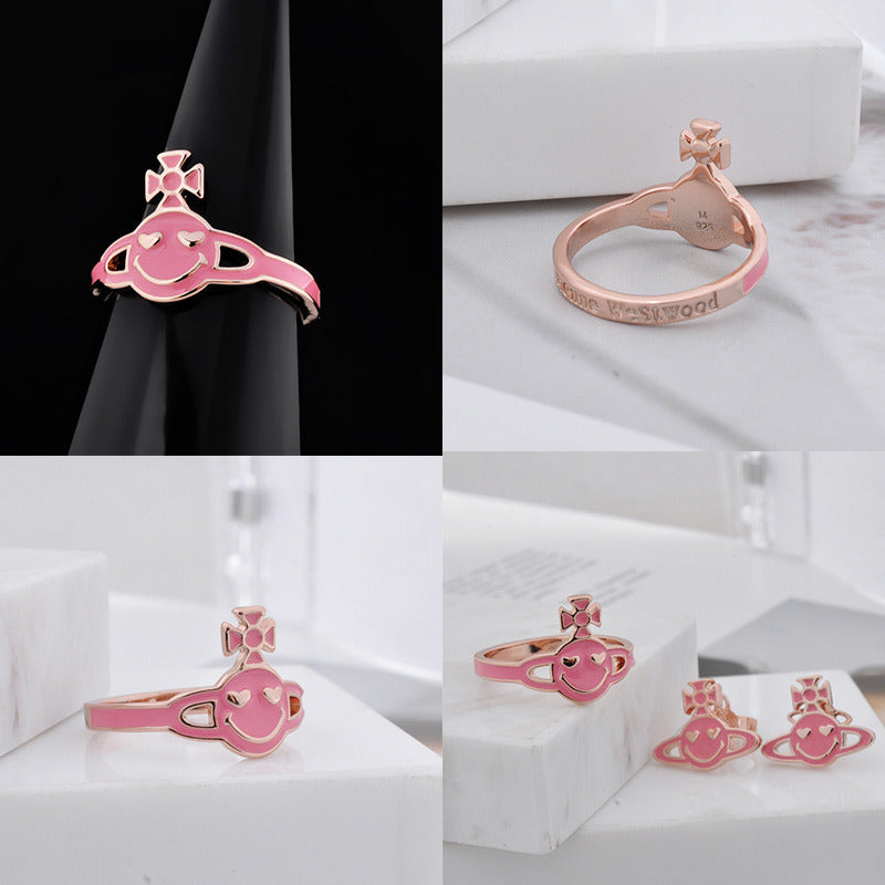 Smiley Face Heart Eyes Ring (3 colors)