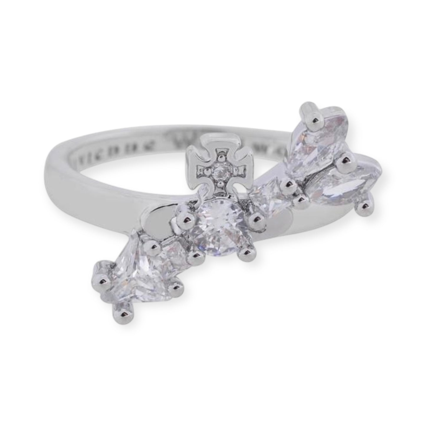 Multi Gem Abstract Arrow Design Ring Gold & Silver (2 colors)