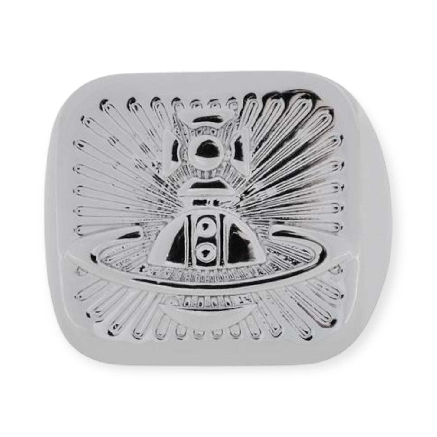 Square Shape Shaped Stamp Seal Signet Engraved Orb Design Ring (3 Colors)