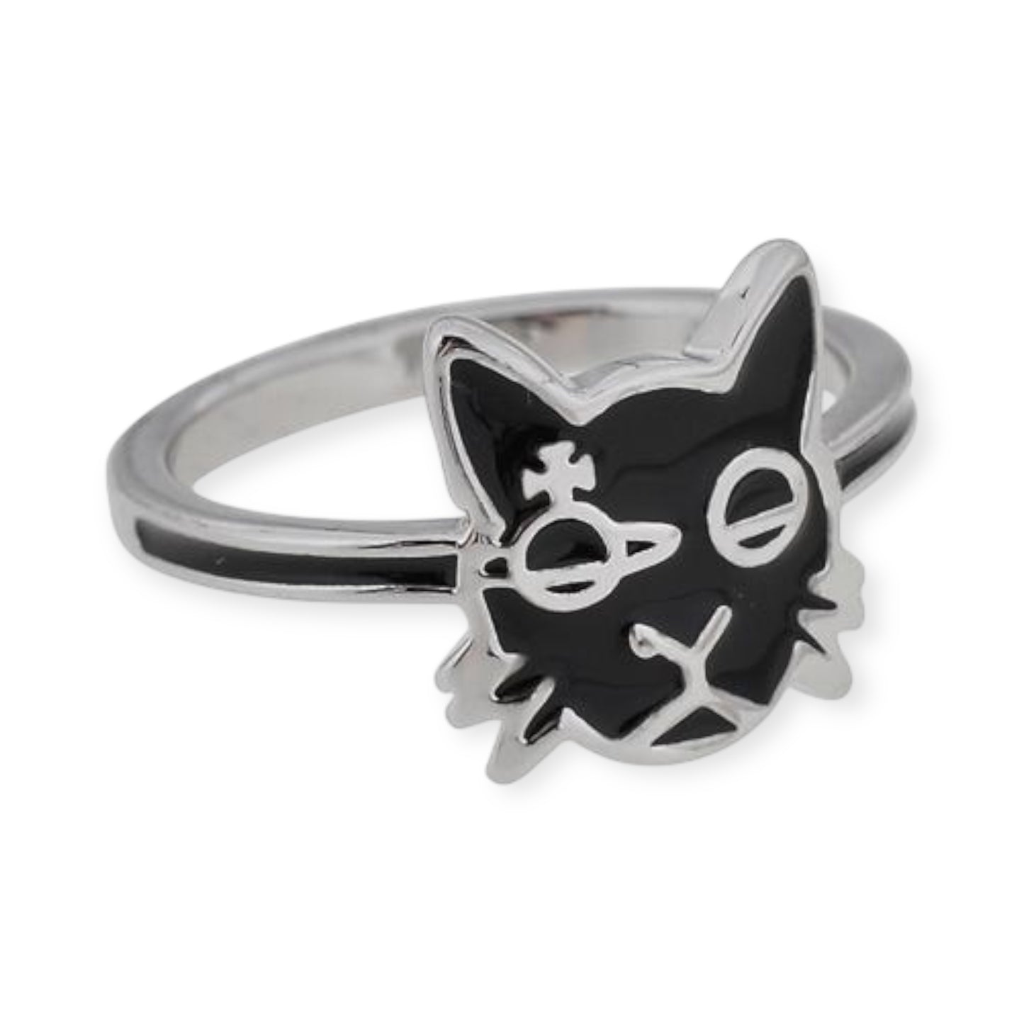 Cat Kitten Abstract Orb Eye Design Ring (4 Colors)