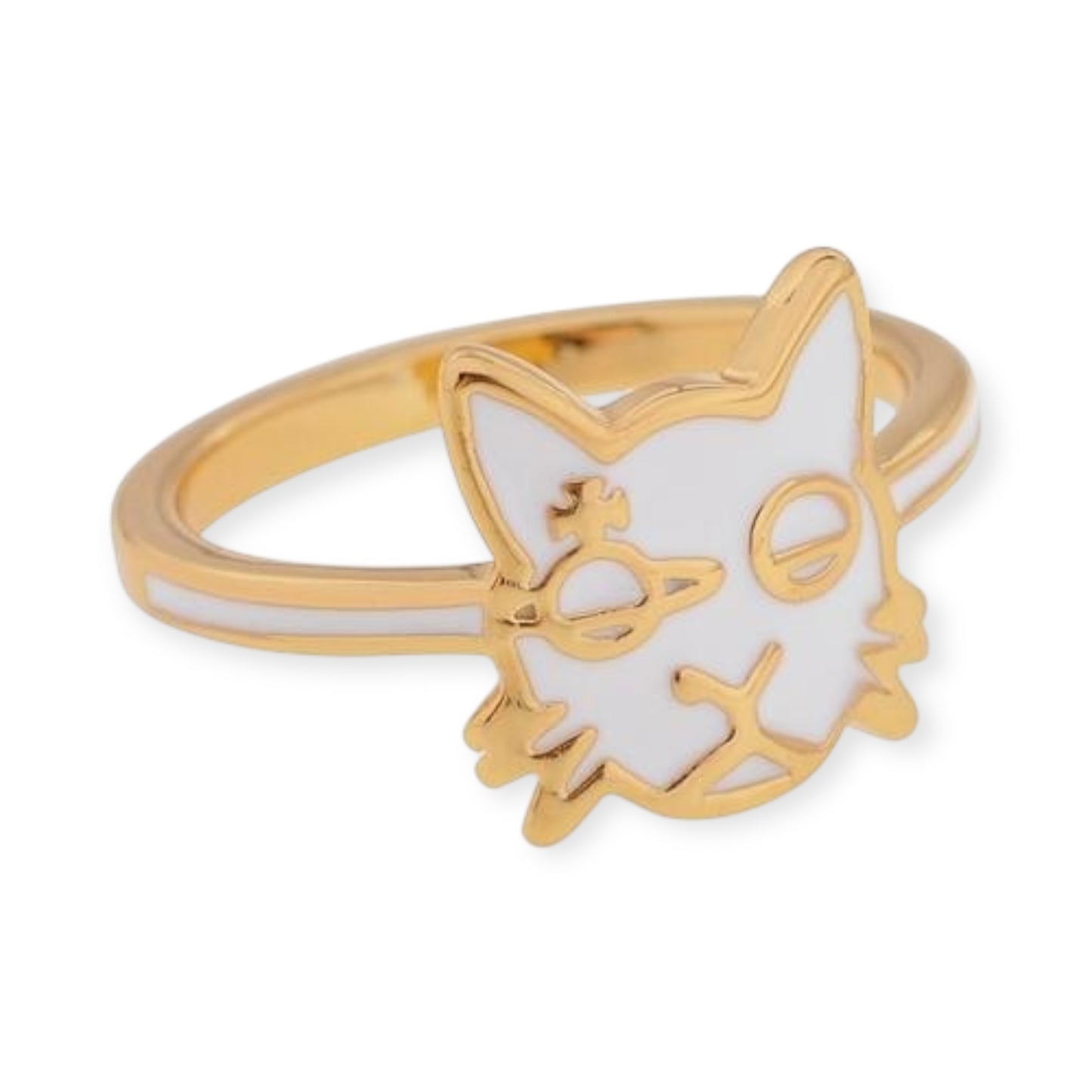 Cat Kitten Abstract Orb Eye Design Ring (4 Colors)