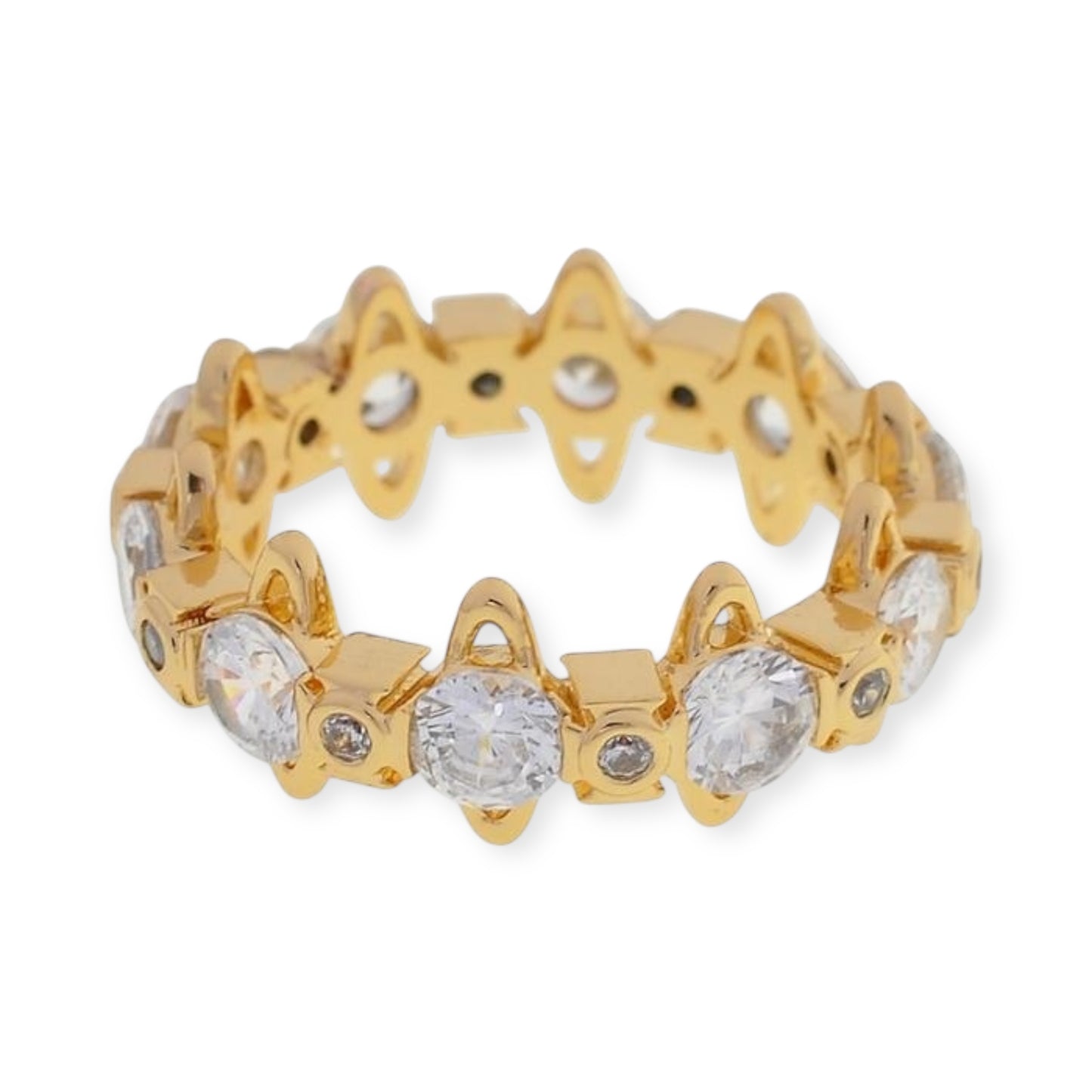 Multi Repeated Gem Orb Design Ring (5 colors)