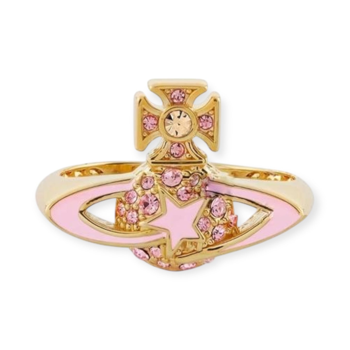 Shooting Star Mini Gem Studded Orb Pendant Ring (5 Colors)