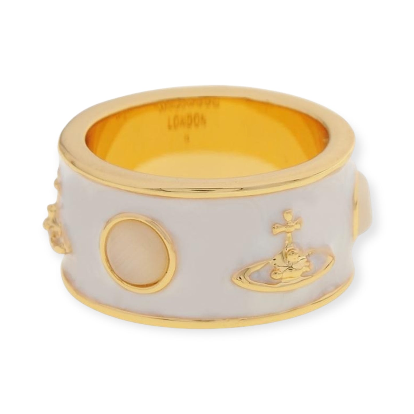 Abstract Gemstone Lacquer Orb Stud Ring (8 Colors)