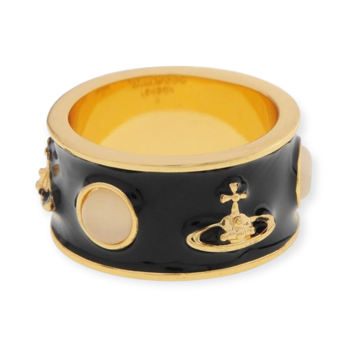 Abstract Gemstone Lacquer Orb Stud Ring (8 Colors)