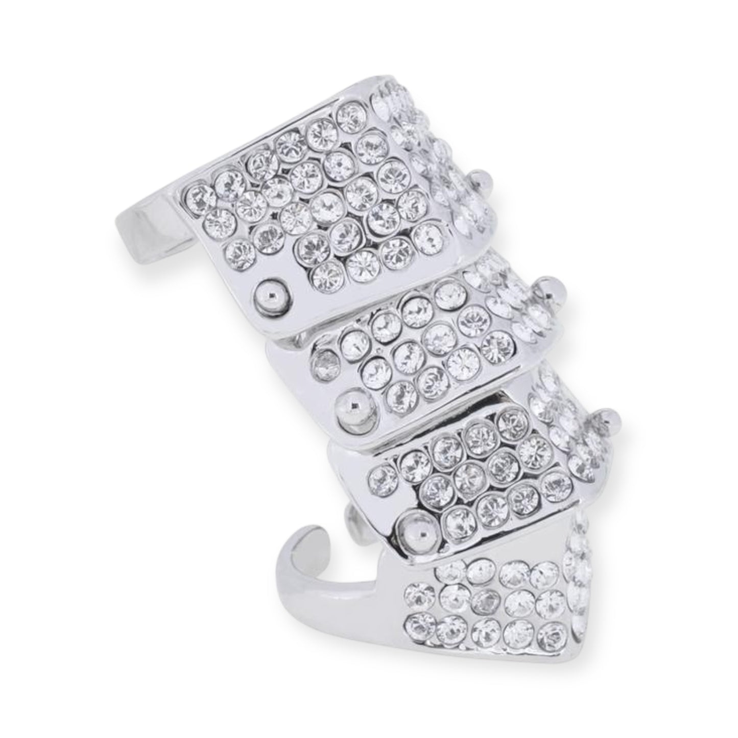 Gem Studded Diamond Encrusted Armour Armor Ring (2 colors)
