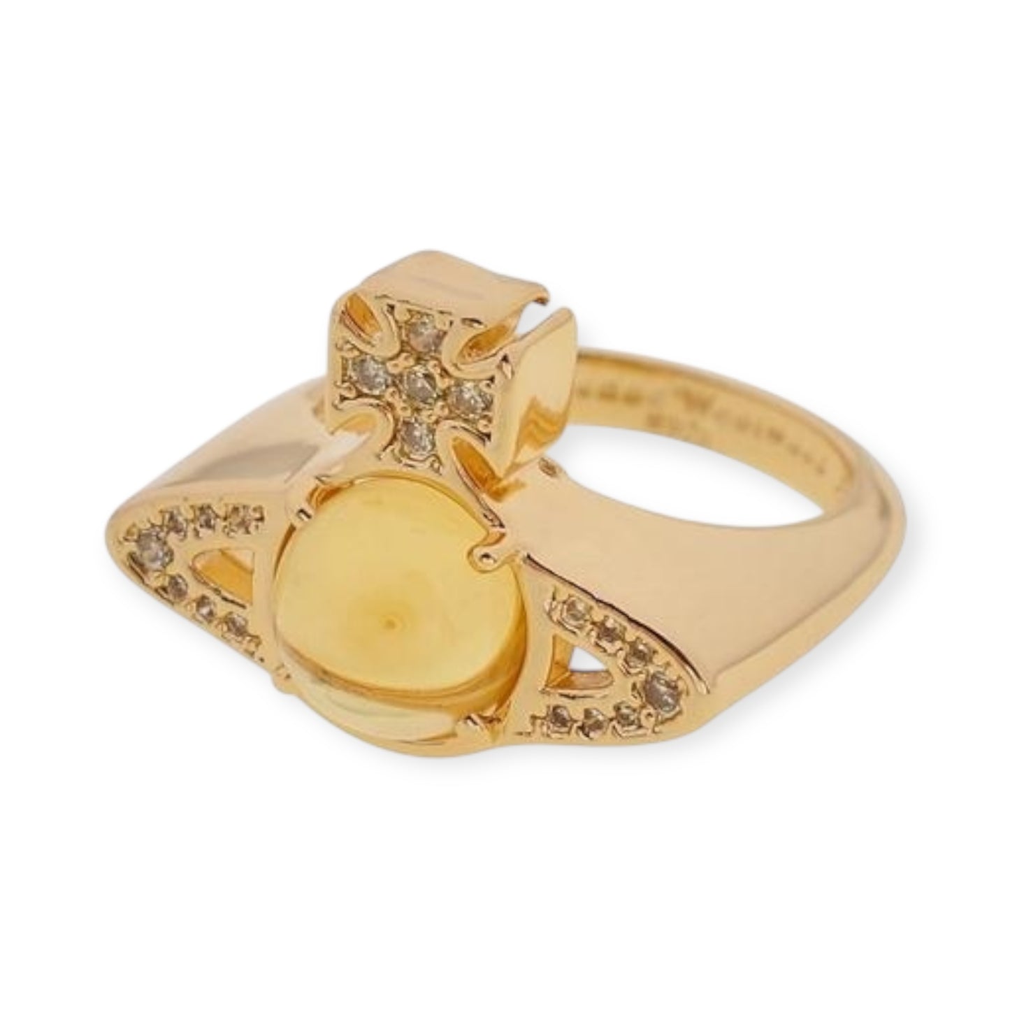 Colorful Studded Gem Orb Pendant Ring (4 Colors)