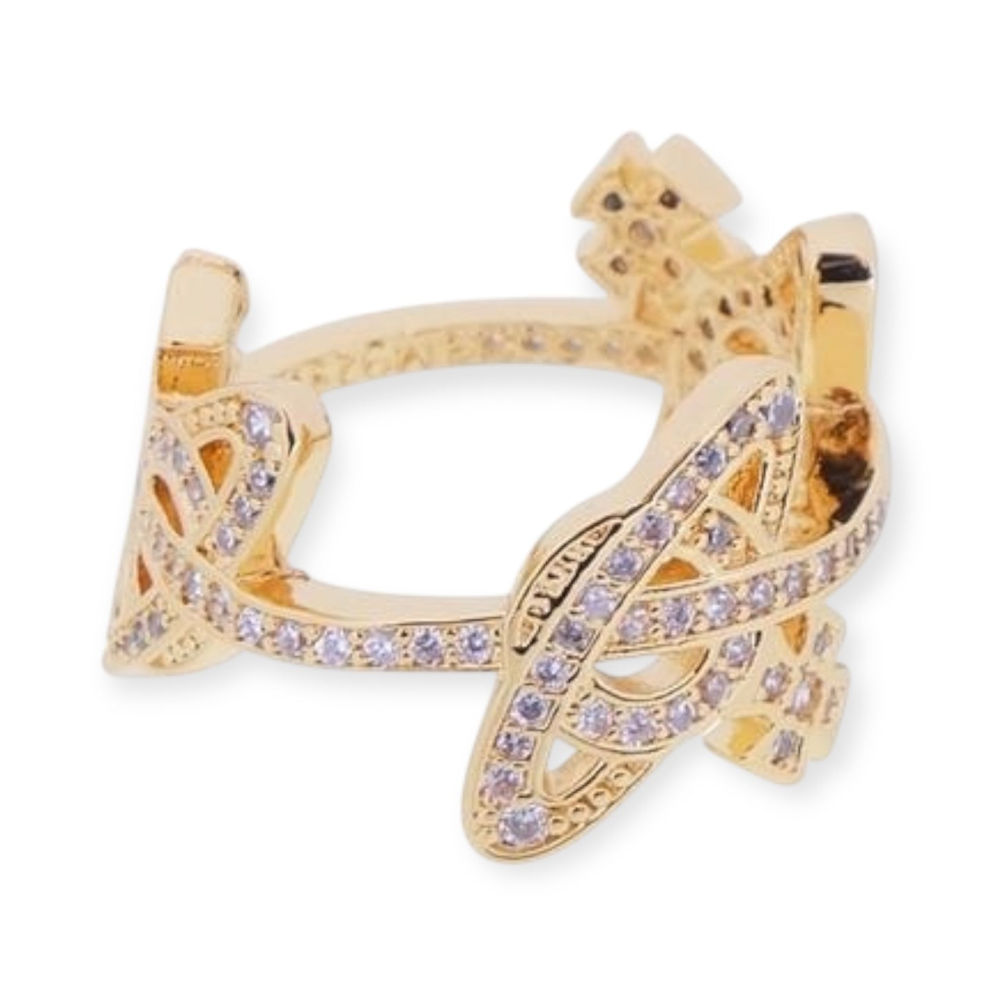 Multi Orb Gem Studded Orbit Design Ring (4 Colors)