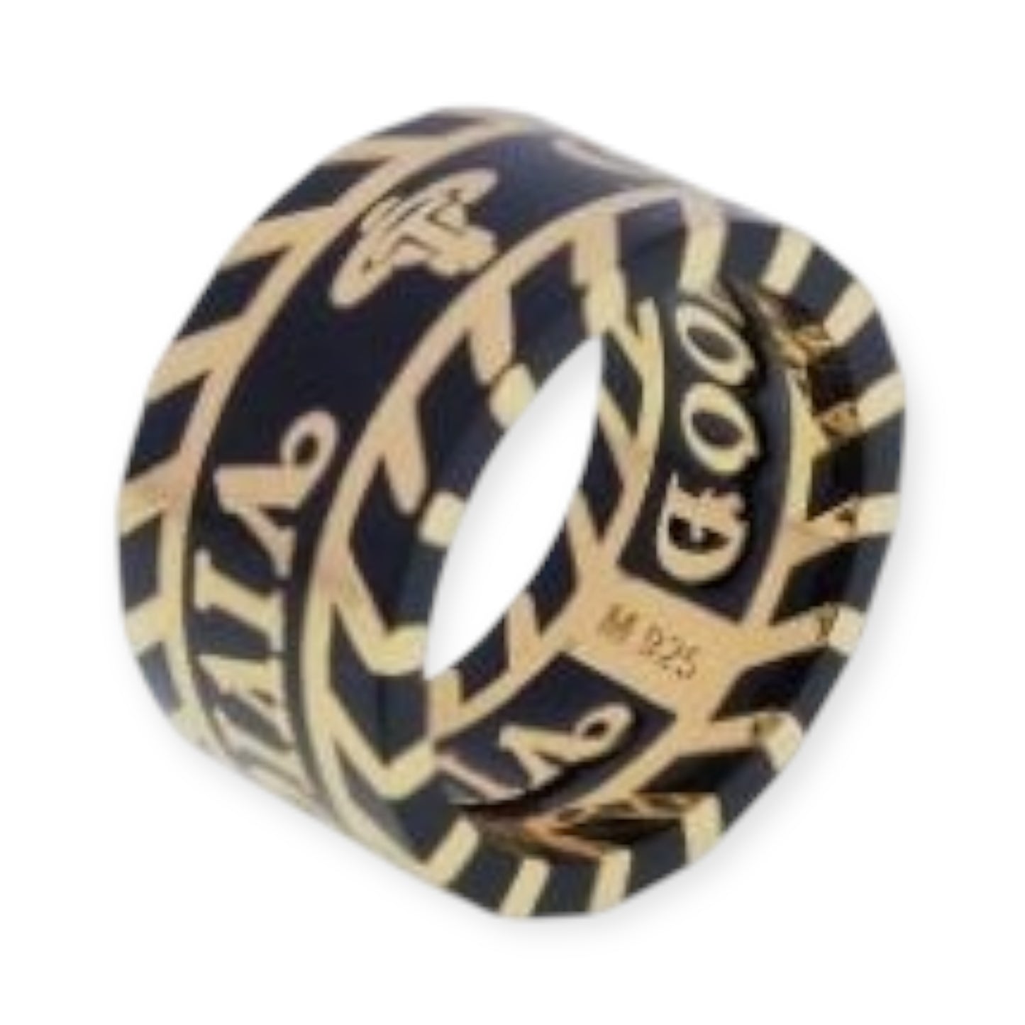 Multi Color Striped Stripes Lacquer Orb Design Ring (4 Colors)