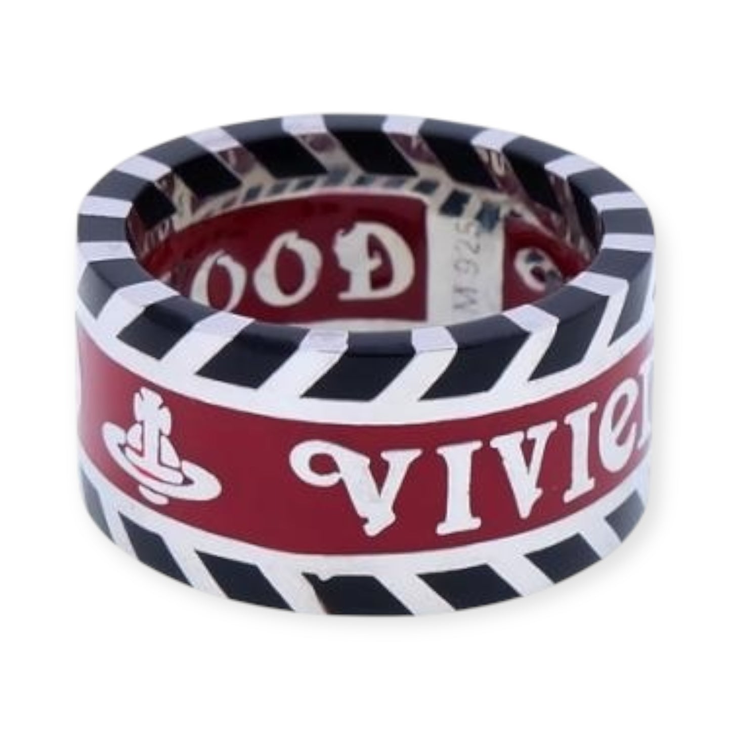 Multi Color Striped Stripes Lacquer Orb Design Ring (4 Colors)