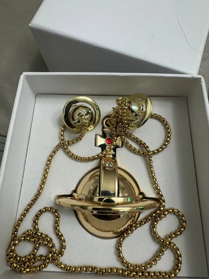 Shins Lighter Orb Necklace (Gold & Silver)